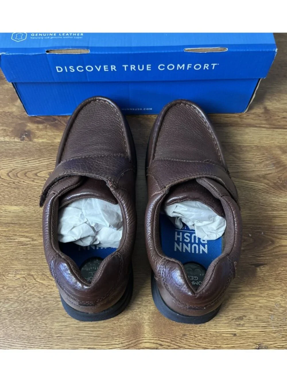 Nunn Bush mens Cam MT Strap Hook and Loop Casual Loafer Brown Size 9 W